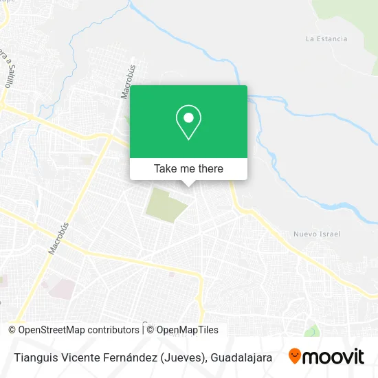 Mapa de Tianguis Vicente Fernández (Jueves)