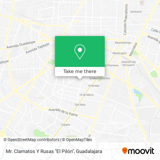 Mr. Clamatos Y Rusas "El Pilón" map