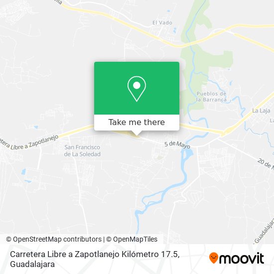 Carretera Libre a Zapotlanejo Kilómetro 17.5 map