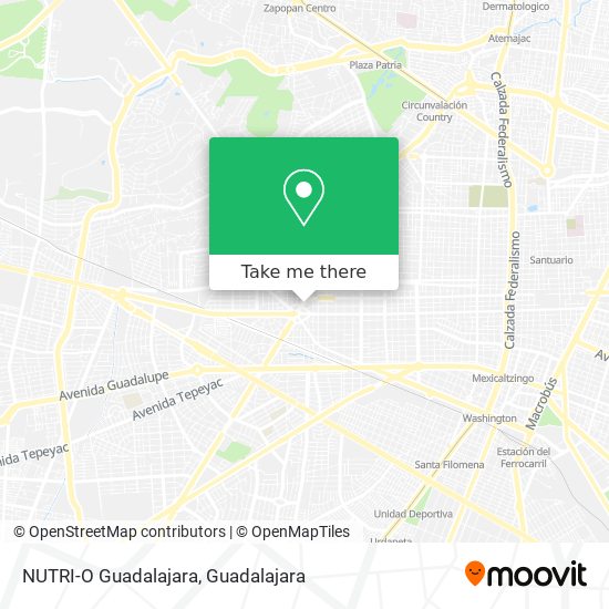 Mapa de NUTRI-O Guadalajara