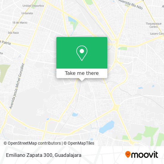 Emiliano Zapata 300 map