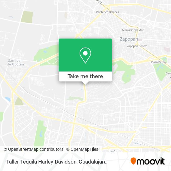 Mapa de Taller Tequila Harley-Davidson