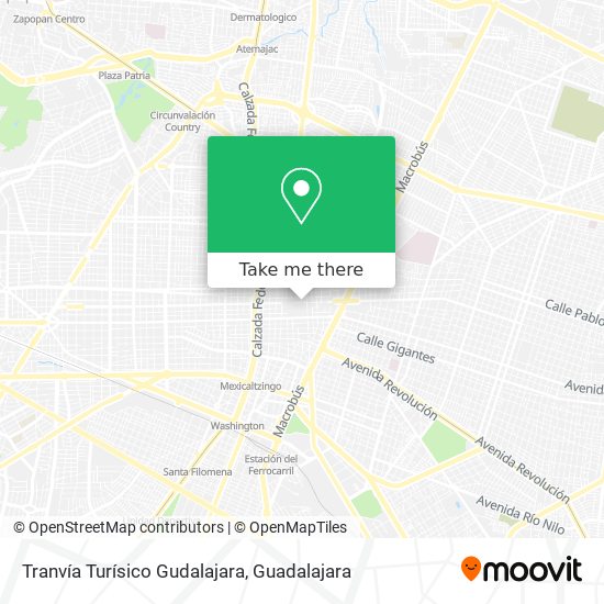 Mapa de Tranvía Turísico Gudalajara