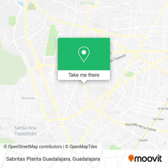 Sabritas Planta Guadalajara map
