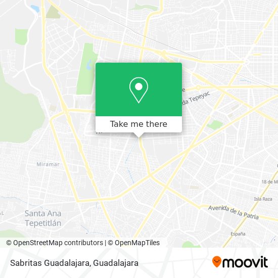 Mapa de Sabritas Guadalajara