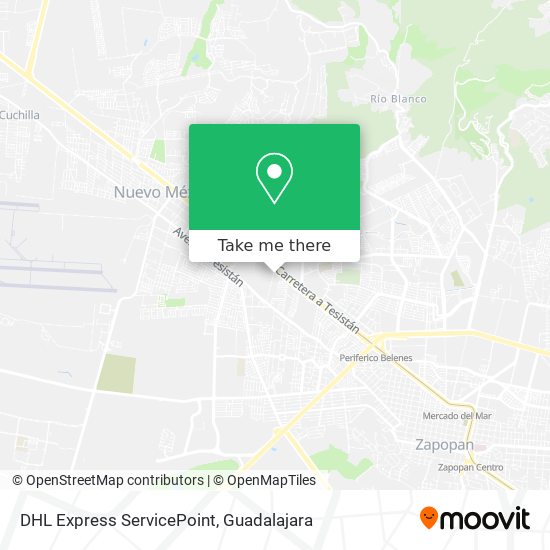 DHL Express ServicePoint map