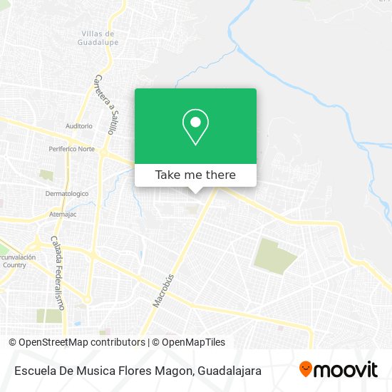 Mapa de Escuela De Musica Flores Magon