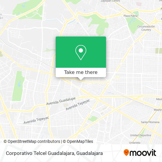 Mapa de Corporativo Telcel Guadalajara