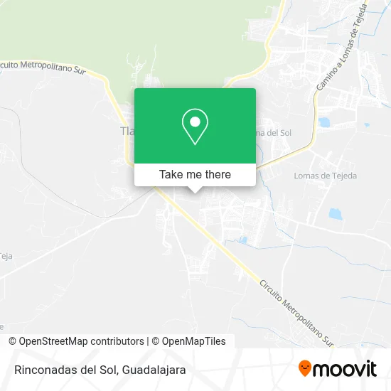 Rinconadas del Sol map