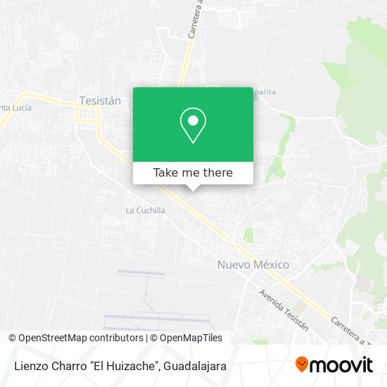 Lienzo Charro "El Huizache" map