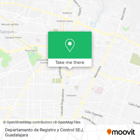 Departamento de Registro y Control SEJ map