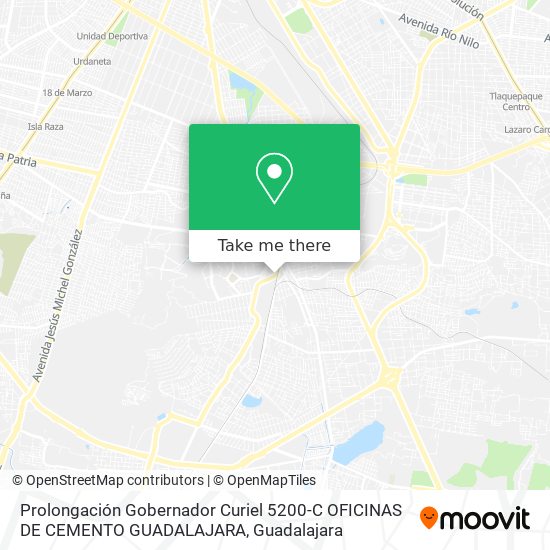 Prolongación Gobernador Curiel 5200-C OFICINAS DE CEMENTO GUADALAJARA map