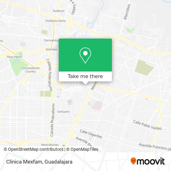 Mapa de Clinica Mexfam