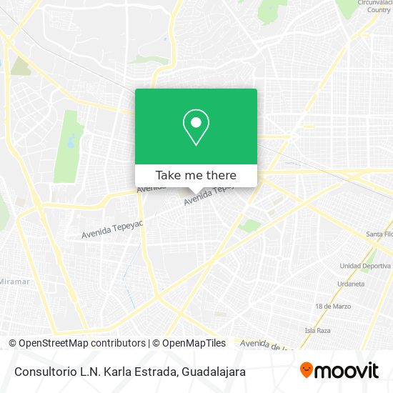 Consultorio L.N. Karla Estrada map