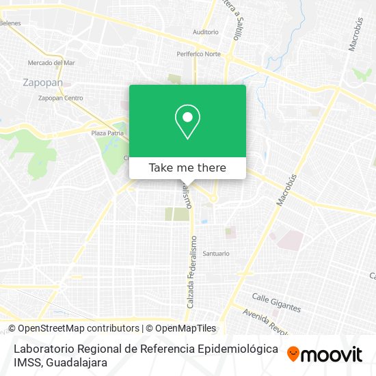 Laboratorio Regional de Referencia Epidemiológica IMSS map