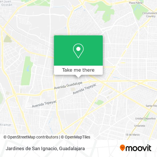 Jardines de San Ignacio map