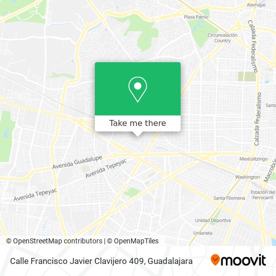 Mapa de Calle Francisco Javier Clavijero 409