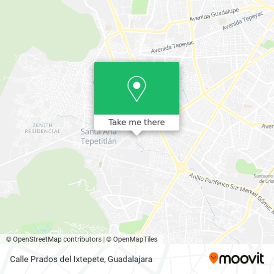 Calle Prados del Ixtepete map