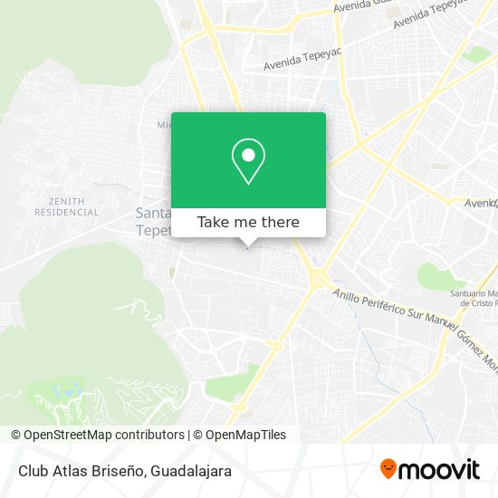 How to get to Club Atlas Briseño in Guadalajara by Bus?