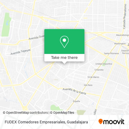 FUDEX Comedores Empresariales map