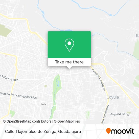 Calle Tlajomulco de Zúñiga map