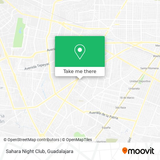 How to get to Sahara Night Club in Guadalajara by Bus or Train?