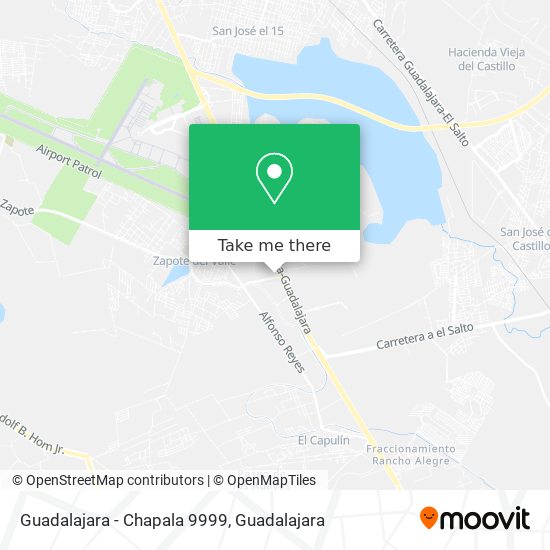 Guadalajara - Chapala 9999 map
