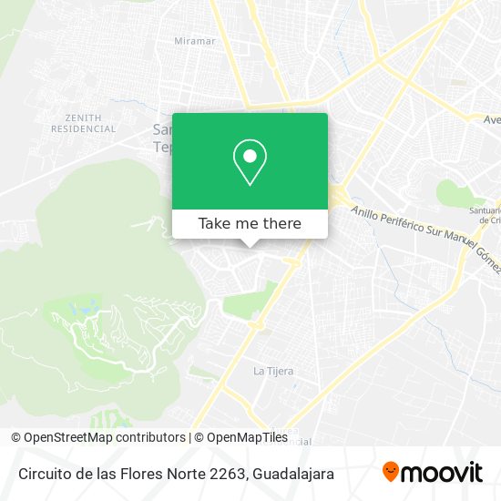 Mapa de Circuito de las Flores Norte 2263