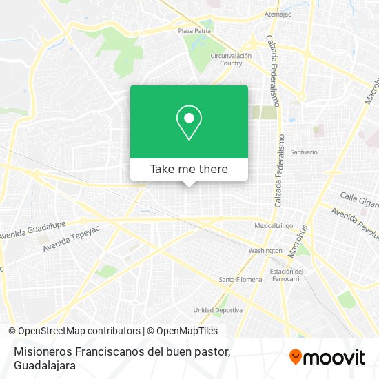 Mapa de Misioneros Franciscanos del buen pastor