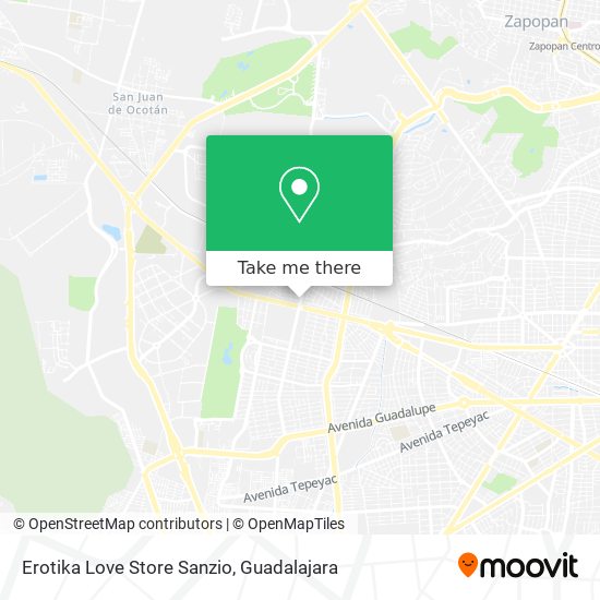 Mapa de Erotika Love Store Sanzio