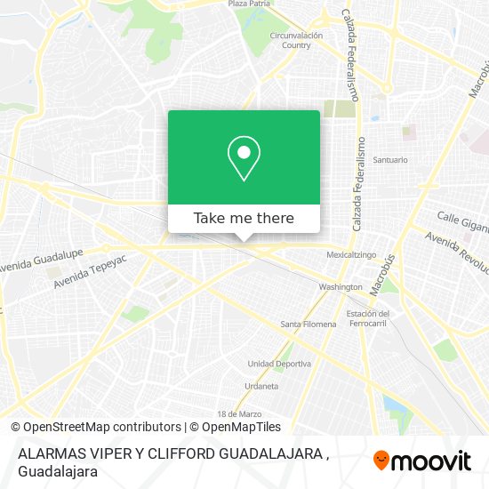 Mapa de ALARMAS VIPER Y CLIFFORD GUADALAJARA