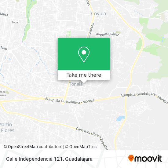 How to get to Calle Independencia 121 in Tonalá by Bus?