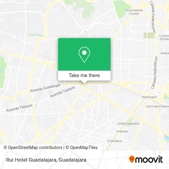 Rui Hotel Guadalajara map
