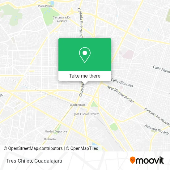 Tres Chiles map