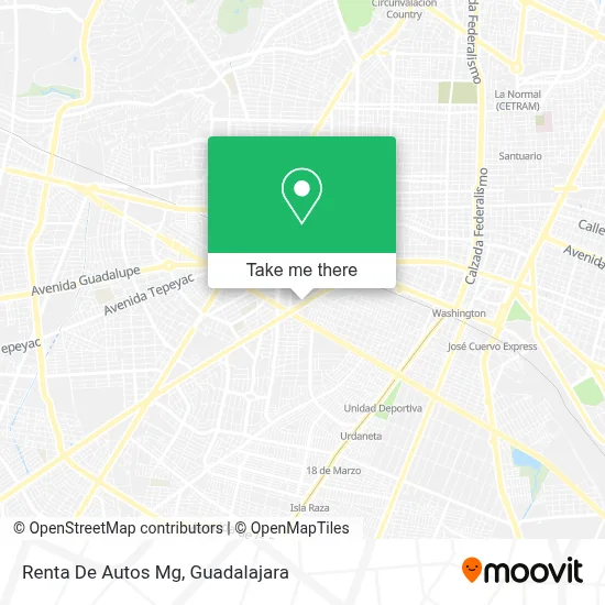 Renta De Autos Mg map