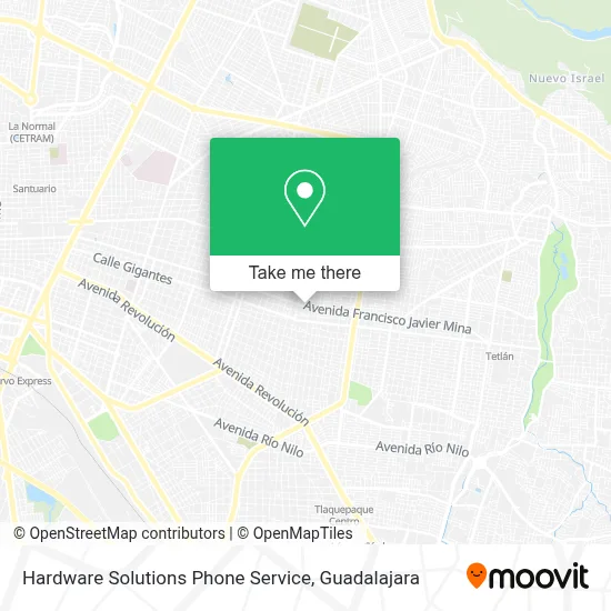 Hardware Solutions Phone Service map