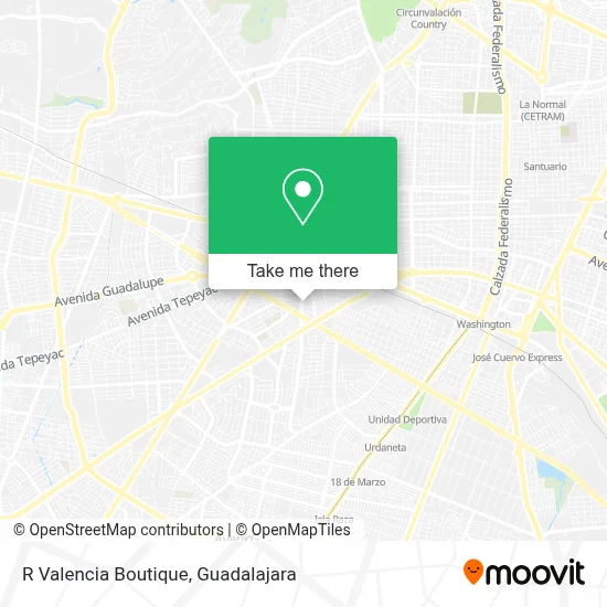 R Valencia Boutique map