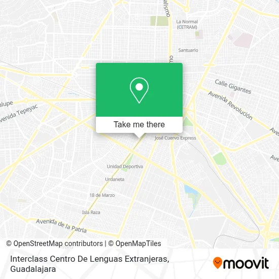 Interclass Centro De Lenguas Extranjeras map
