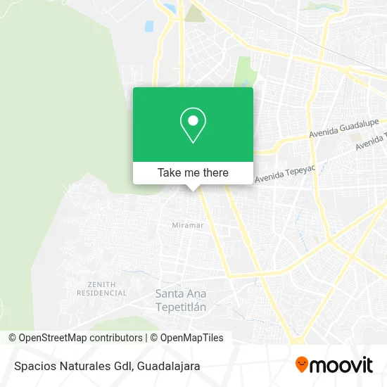 Spacios Naturales Gdl map