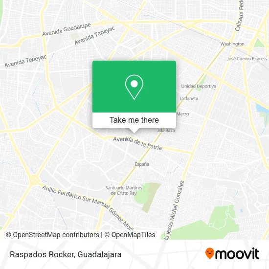Raspados Rocker map