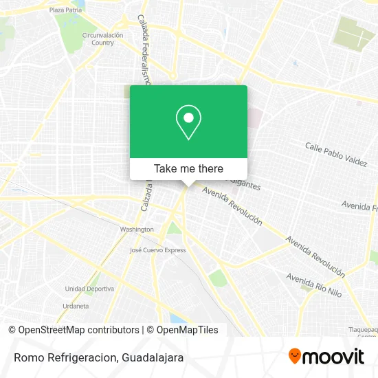 Romo Refrigeracion map