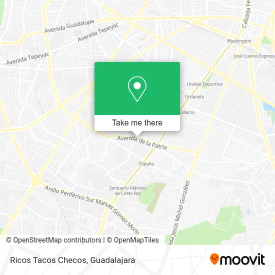 Ricos Tacos Checos map