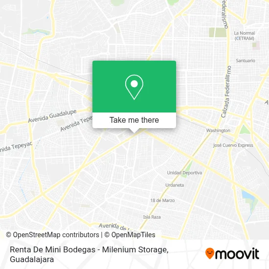 Renta De Mini Bodegas - Milenium Storage map