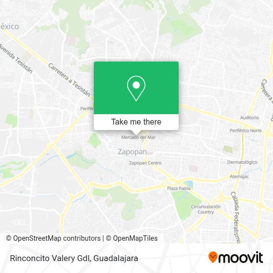 Rinconcito Valery Gdl map
