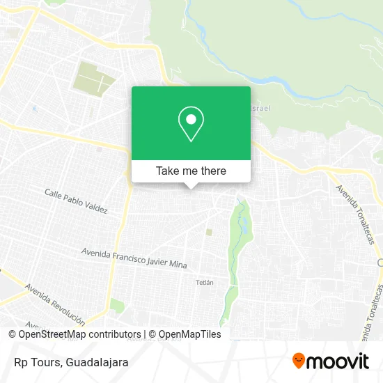 Rp Tours map