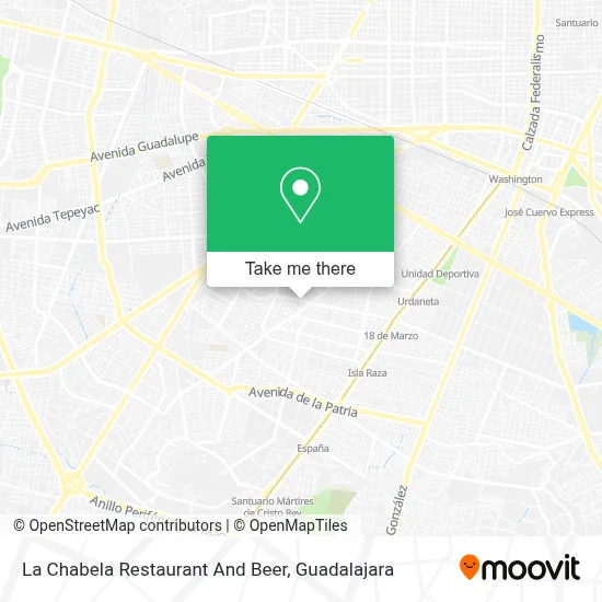 La Chabela Restaurant And Beer map