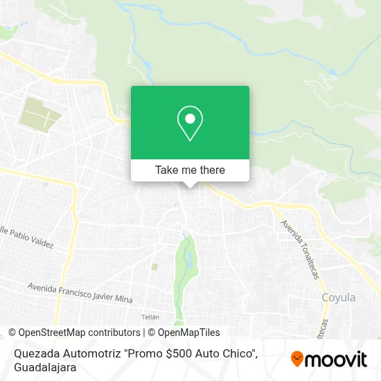 Quezada Automotriz "Promo $500 Auto Chico" map