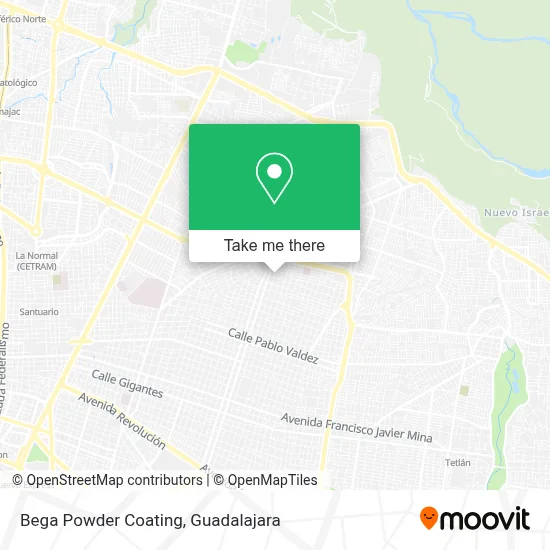 Bega Powder Coating map