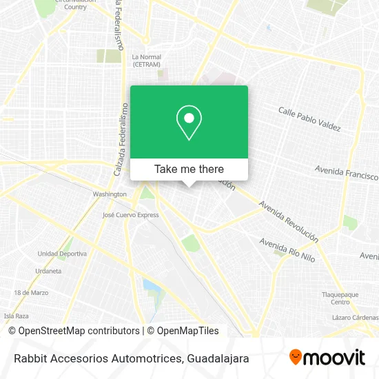 Rabbit Accesorios Automotrices map