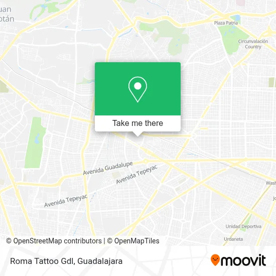 Roma Tattoo Gdl map